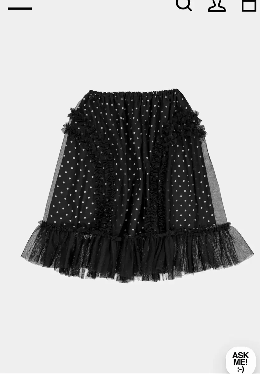 생긴스튜디오 스커트 Banding ruffle sha dot skirt